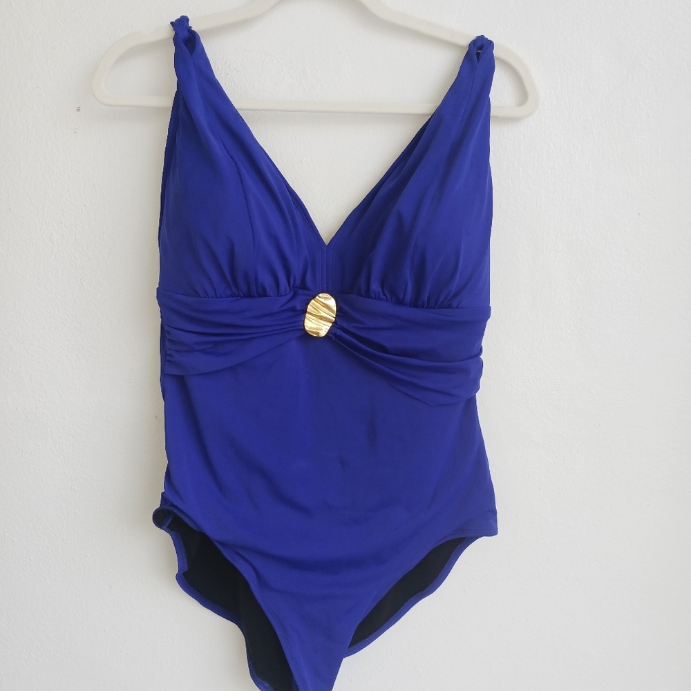 Blue Amoena Swimsuit, size 16 D